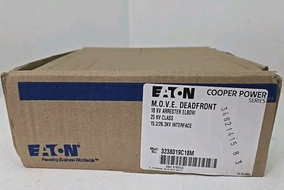 Eaton M.O.V.E Deadfront - 3238019C18M - 18KV Arrester Elbow 25KV Class - NEW