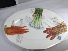 Italian Effetti Large Oval platter Handmade serving Platter Italy 18"