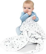 Woolino Baby Blanket for Crib or Stroller - Merino Wool and 40 x 31.5, Grey