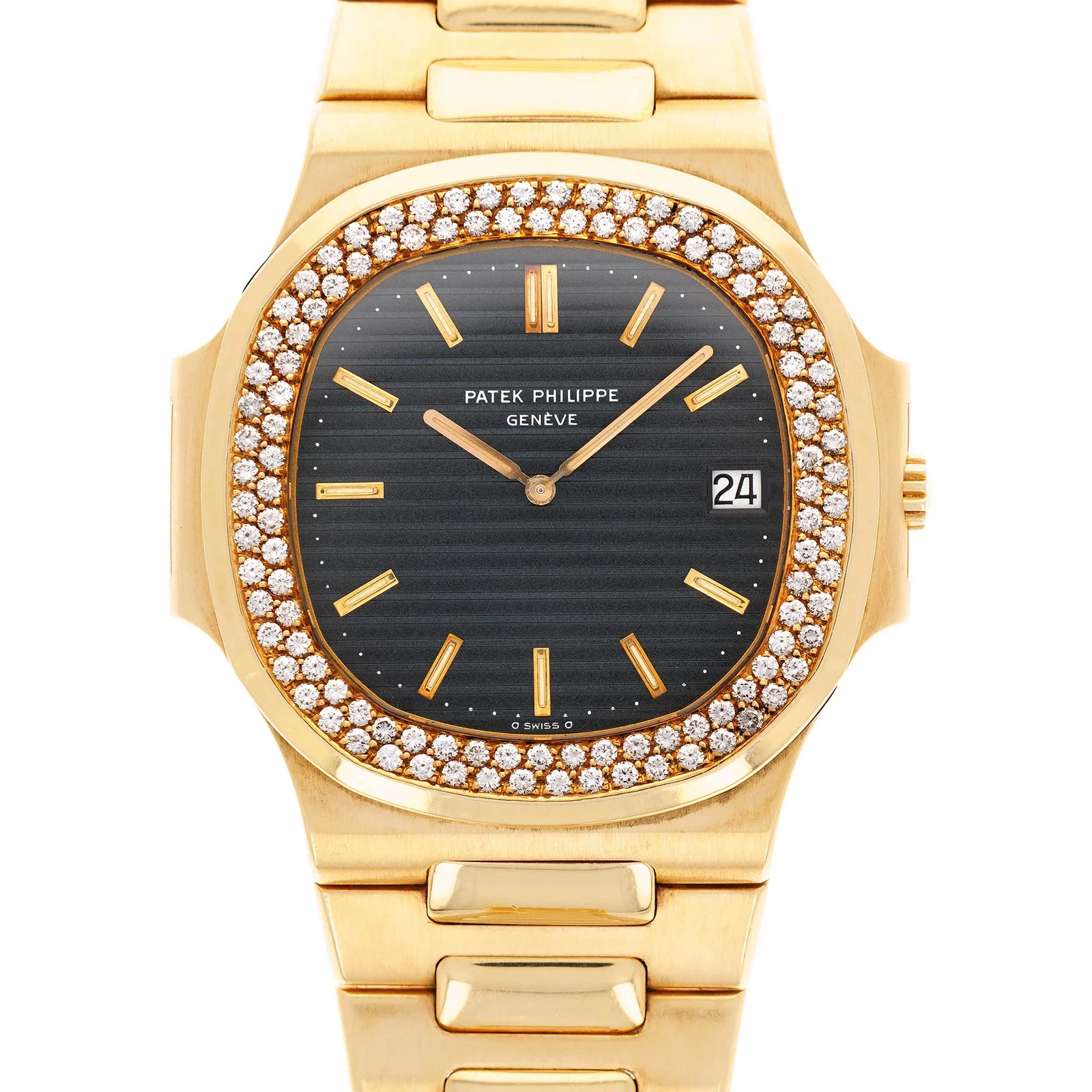 Patek Philippe — Patek Philippe Yellow Gold Nautilus Ref. 3700 with Diamond Bezel