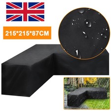 Image of Waterproof Garden Furniture Sofa Cover Outdoor For L Shape Rattan Corner Seat UK