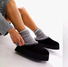 UGG TAZZ (Tasman Platform) Shoes Black Sz 6