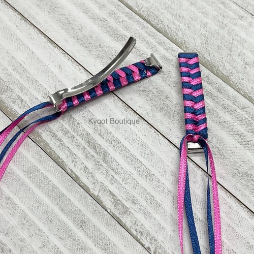 2 Ribbon Barrettes - braided, hair accessory, girl, 80's, quantity discount - Picture 48 of 65