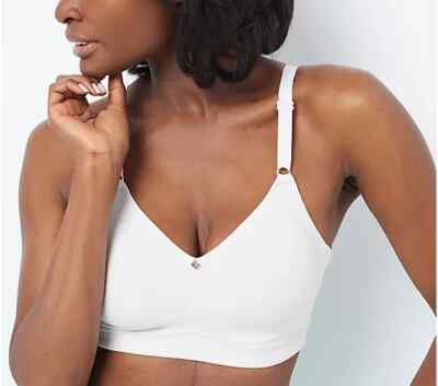 Breezies Modern Micro Wirefree Bra with Removable Platinum, 38D