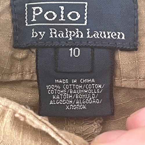 Polo Ralph Lauren Youth Cargo Pants 10 Beige Straight Leg Casual Preppy - Picture 3 of 8