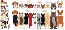 Violette Stickers Peeking Pets Dogs & Cats Scrapbook Craft Planner Supply