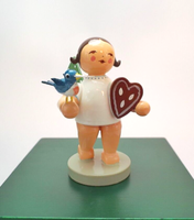 Engel Mit Lebkuchen Und Vogel Braun - 650/150 - Wendt & KüHn Neu