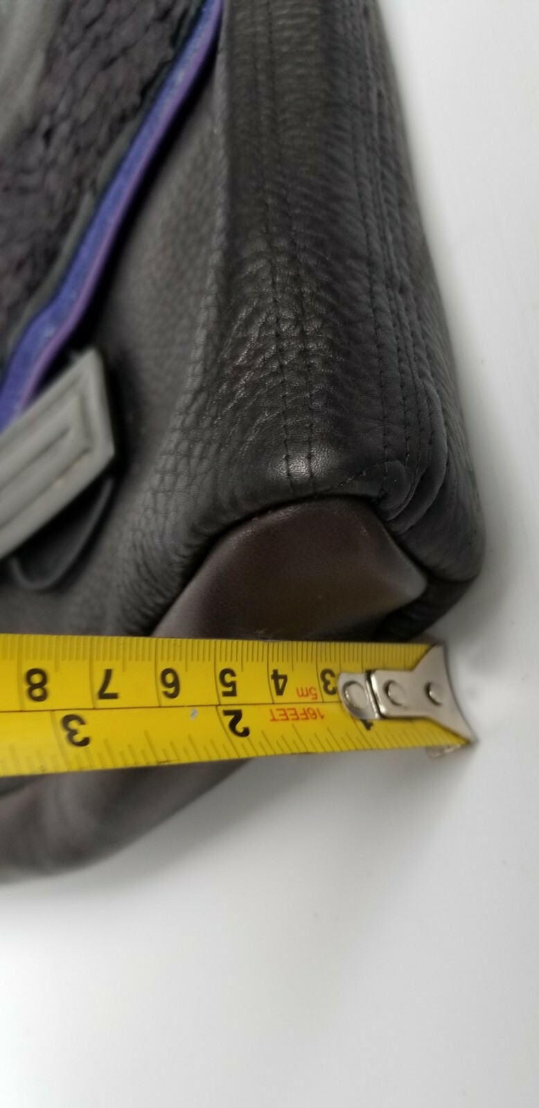 Annemarie Feld Wearable art Leather Crossbody Bag Pur… Gem