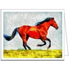 Old Red - Horse - Set of Six Notecards