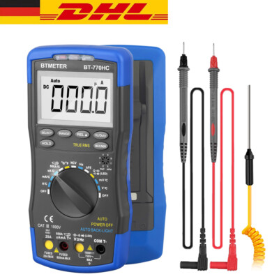 Digital Multimeter Voltmeter TRMS 6000Zählt AC DC 600A Amperemeter Voltmeter NCV