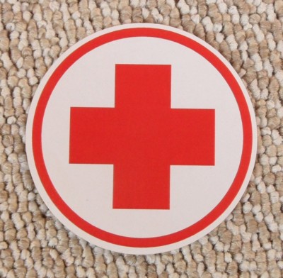 Sticker red cross for dressing box NVA Trabi LO W50 barks Ural GAZ UAZ ZIL 