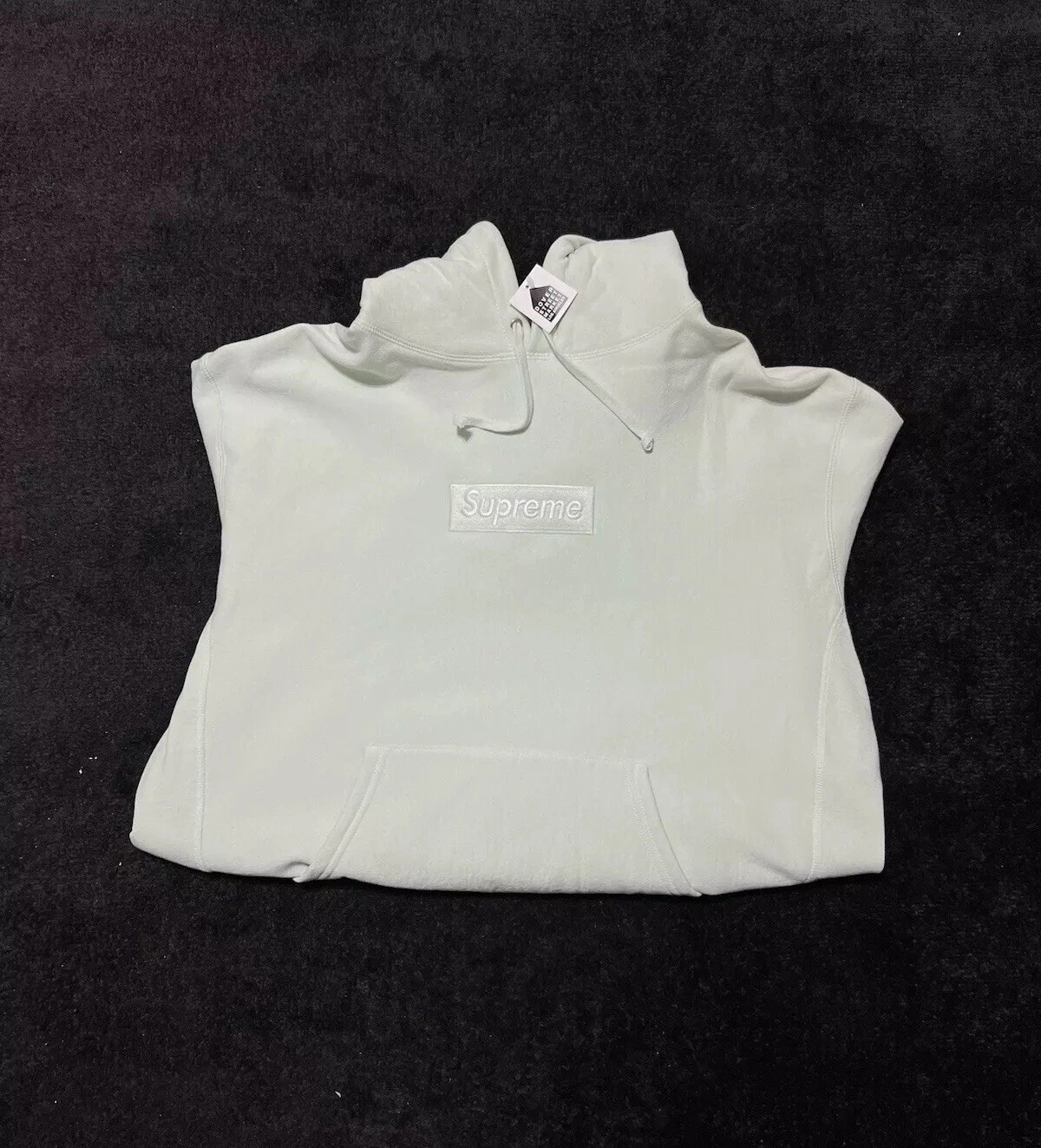 Sweat à capuche taille X Large neuf logo Supreme Box vert clair comme neuf FW23