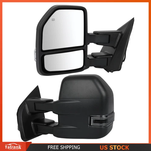 8PIN Towing Mirrors Power Heated Signal Sensor Pair Side For 2015-20 Ford F-150