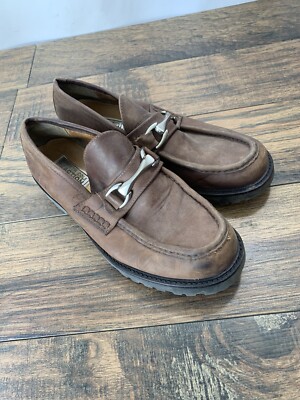 Vintage KENNETH COLE REACTION Brown Horse Bit Mod Loafers