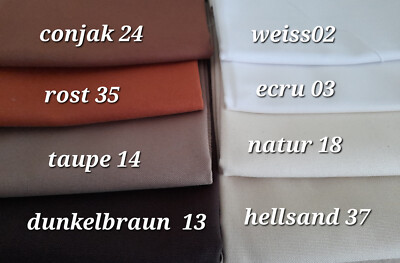 Oeko-Tex Dekostoff Canvas Baumwolle uni  50 x 140 cm Leinenoptik I
