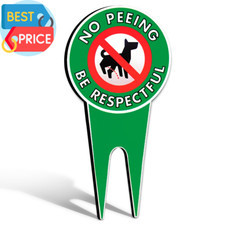 6"X12" No Peeing Dog Sign  Dog Stake for Yard Pick up after Your Dog Sign  No