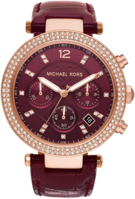 Michael Kors Parker Stainless Steel Watch With Glitz Accents  display picture 3