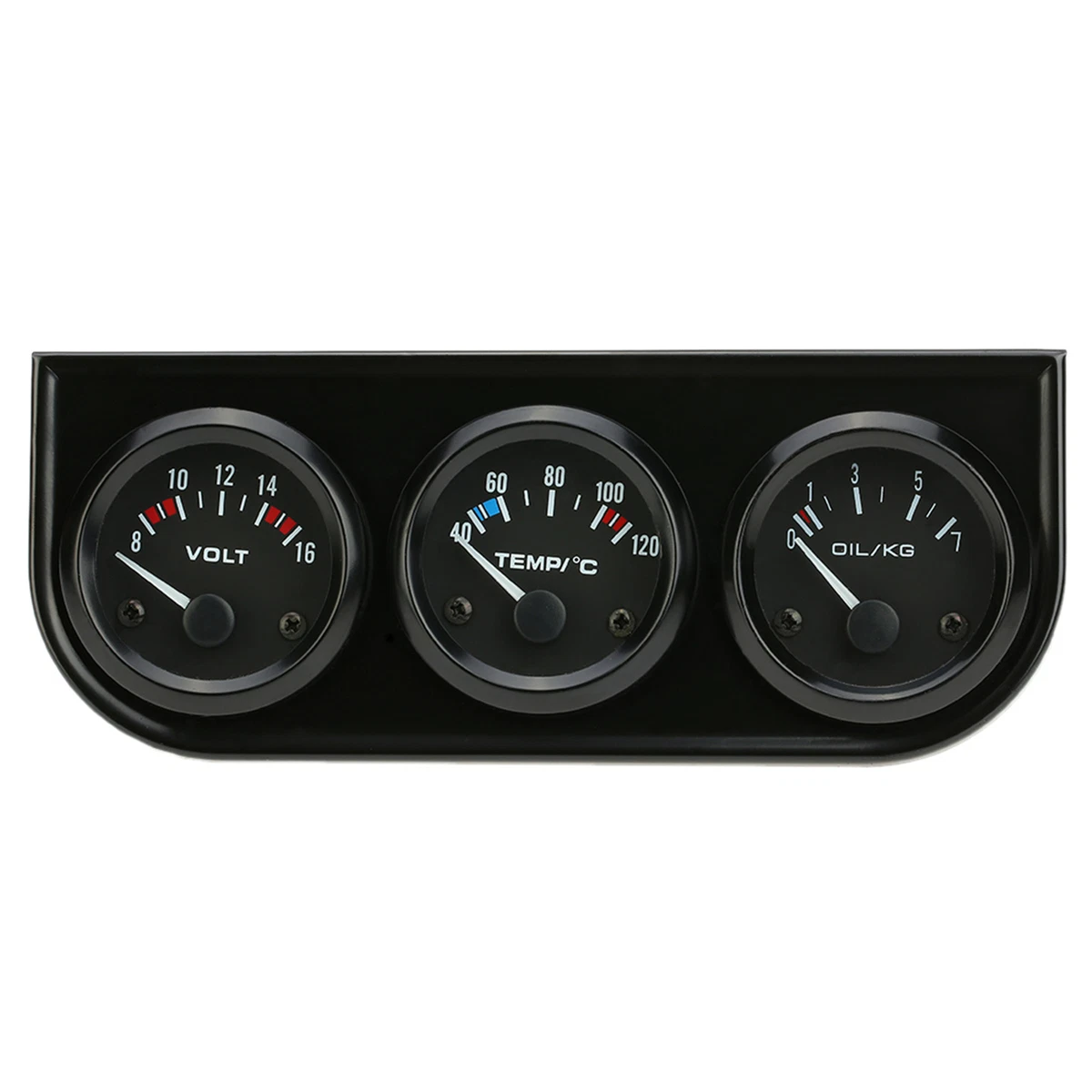 Triple AUTO Gauge Kit Amp Water Temp Oil Car & Truck Parts
