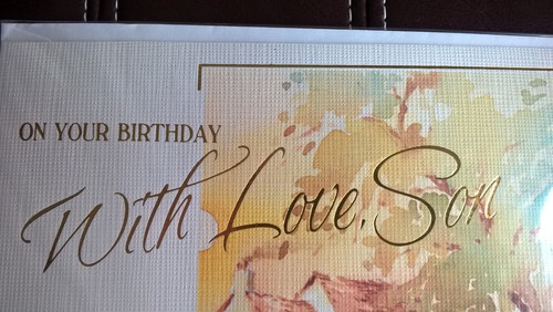 Tarjeta On Your Birthday With Love Son 8x11" barco de pesca al aire libre acuarela impresión - Imagen 4 de 10