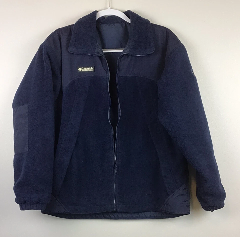 Columbia Navy Fleece Lined Youth Jacket , 18-20, Reversible - Image 3 of 4