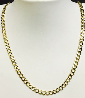 14k Solid Yellow Gold Comfort Curb Link 22