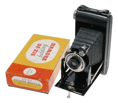 Kodak Six-20 Folding Brownie 620 Roll Film Camera in Box | eBay
