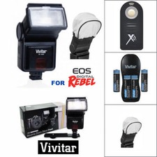PRO HD LED FLASH REMOTE CHARGER BATTERIES FOR ALL CANON EOS DSLR CAMERAS