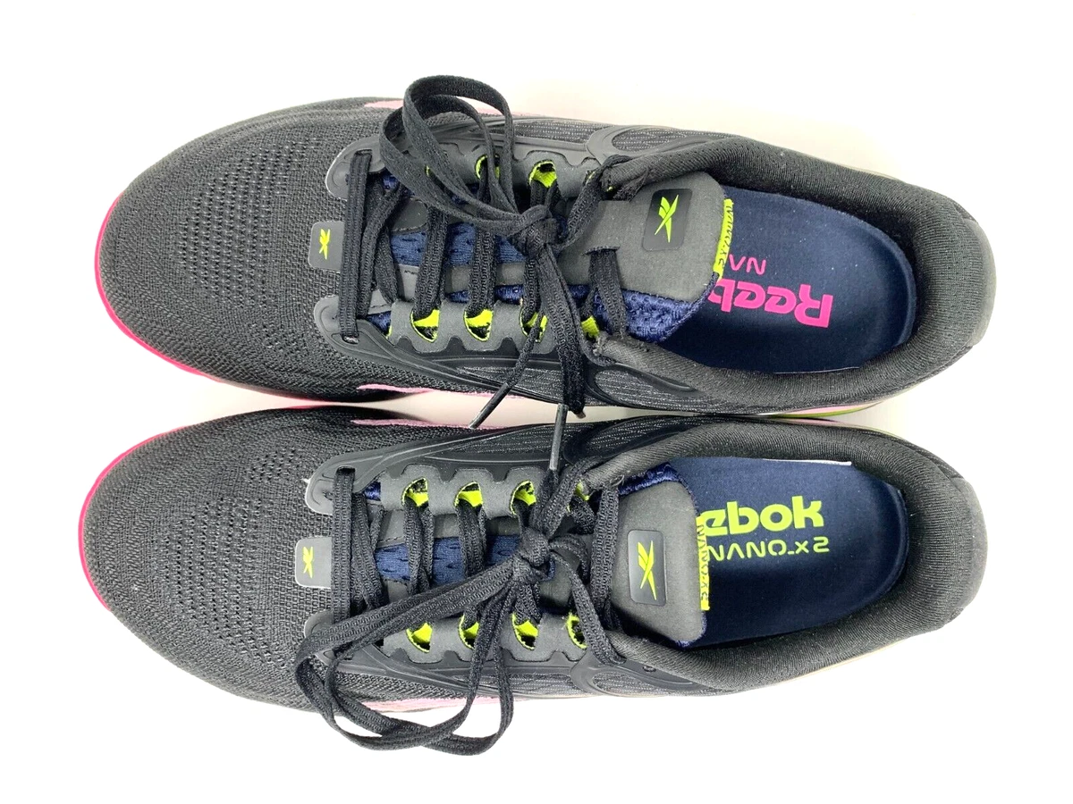 Reebok Nano X2 Women 9 Cross Fit Training Shoe Black Pink Running Sneaker GY2287