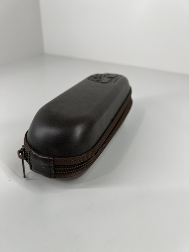 TIMBERLAND glasses sunglasses zip case brown leather look semi-hard - Picture 5 of 7