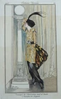 DRIAN Etienne/Parisian costumes/Chiffon tunic old gold embroidered.../1913