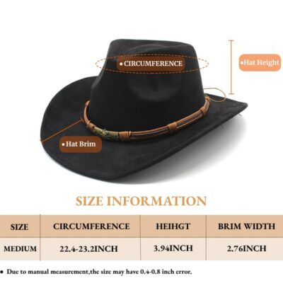 4715 Cowboy Hat For Women And Men Western Suede Hat Panama Hat Cowboy & Cowboy Hat for Women and Men Western Suede Hat Panama Hat  main image 4