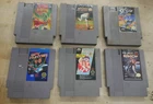 6 NINTENDO GAMES SKI OR DIE ROBO COP MVR BASEBALL SPY HUNTER THE KARATE DRAGON