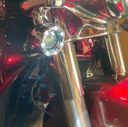 Eagle Lights 2" Harley LED Front / Rear 1157 Turn Signals Chrome Trim & Resistor - Picture 7 of 12