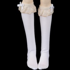 Dollmore 1/3 BJD SD socks SD - Lacy Girl Knee Stocking White