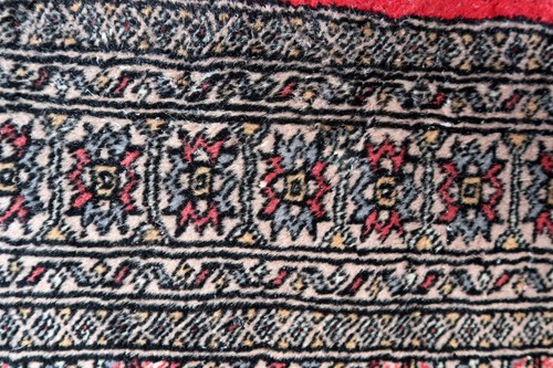 Handmade Vintage Uzbek Bukhara Rug 3' x 6.1' (92cm x 186cm), 1960s - 1C1095 - Picture 5 of 9