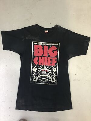 Authentic Vintage Big Chief Sub Pop Fruit Loom XL Extra Large Shirt 1991 Nirvana
