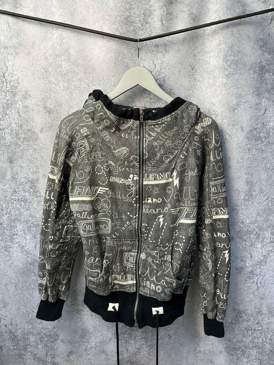 メ*2様 galliano hoodie Galliano Full Zip Hoodie Monogram Rare Sweater Men's