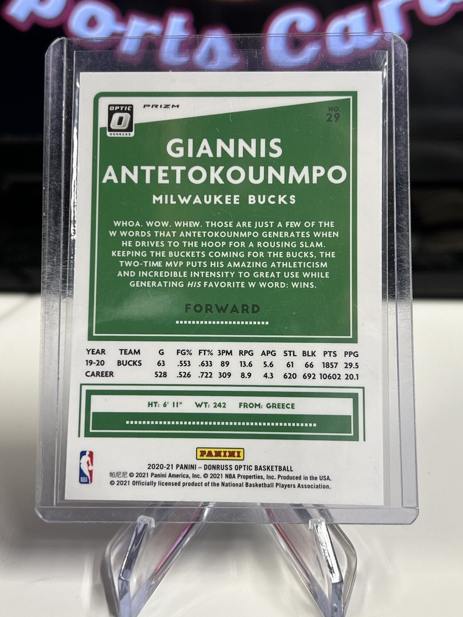 2020-21 OPTIC SILVER WAVE GIANNIS ANTETOKOUNMPO #29 MILWAUKEE