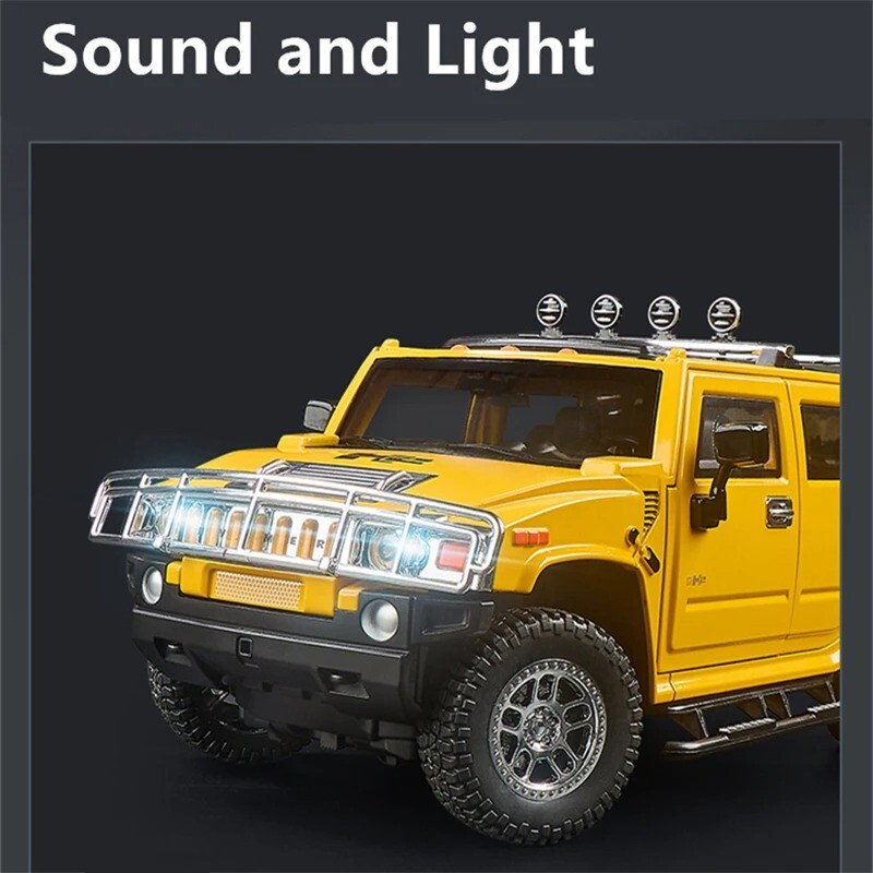 1:18 HUMMER H2 Highway 61 SUV Alloy Car Model Diecast Metal Toy