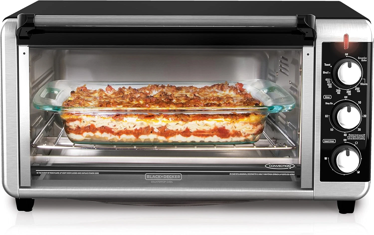 TOASTER OVEN 8-Slice Extra Wide Convection Oven, Pizza, Bake, Toast, Broil