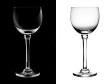 Wine glasses Black and White Abstract Art CANVAS PRINT poster A3