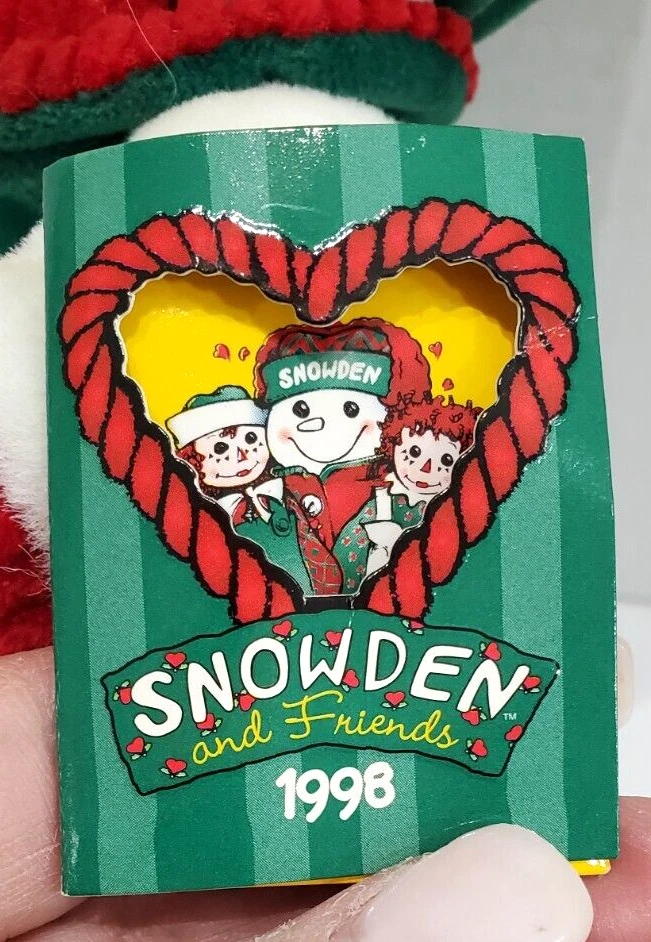 Peluche Snowden Snowman and Friends 1998 10" con etiquetas Target Stores Foto 3 de 4