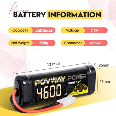 Batterie Tonka 9,6V 2000mAh NiMH – Pour Voiture RC, Neuve Sous Blister