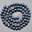 Natural Black Akoya Freshwater Pearl Necklace - 8-9mm Pearls 18" AAA Quality