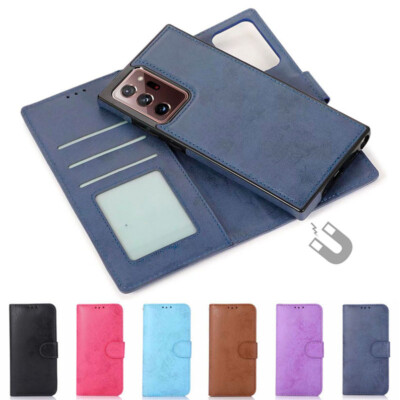 For Samsung Galaxy Note20 Ultra 10+ 9 8 Removable Wallet Case Leather Flip Cover