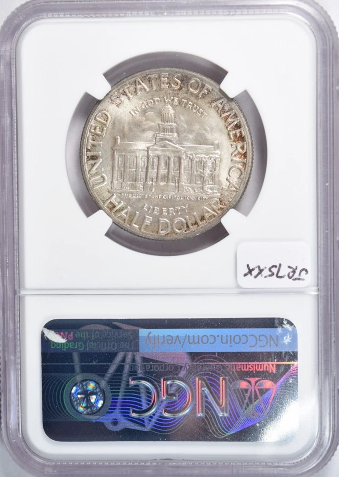 1946 IOWA HALF DOLLAR COMMEMORATIVE ~ NGC MS67 CAC! - Image 2 of 2