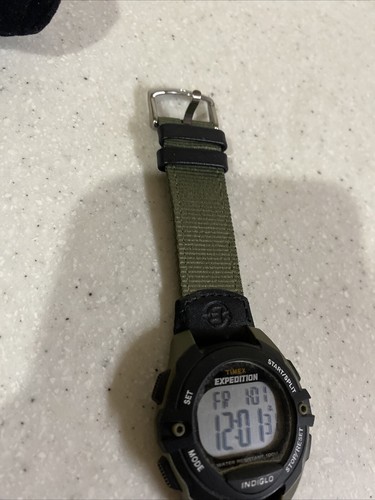 Timex Expedition Watch Men T49993 Indiglo 42mm Black Green Digital New Battery - Picture 3 of 5