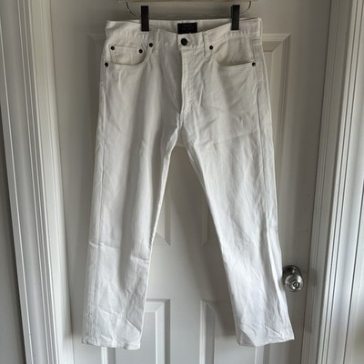 Beams Plus Pique 5 Pocket Pants, White, Medium 