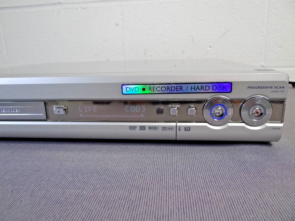 Philips HDRW 720 DVD Hard Disk Recorder Silver Tested No Remote - Image 3 of 4