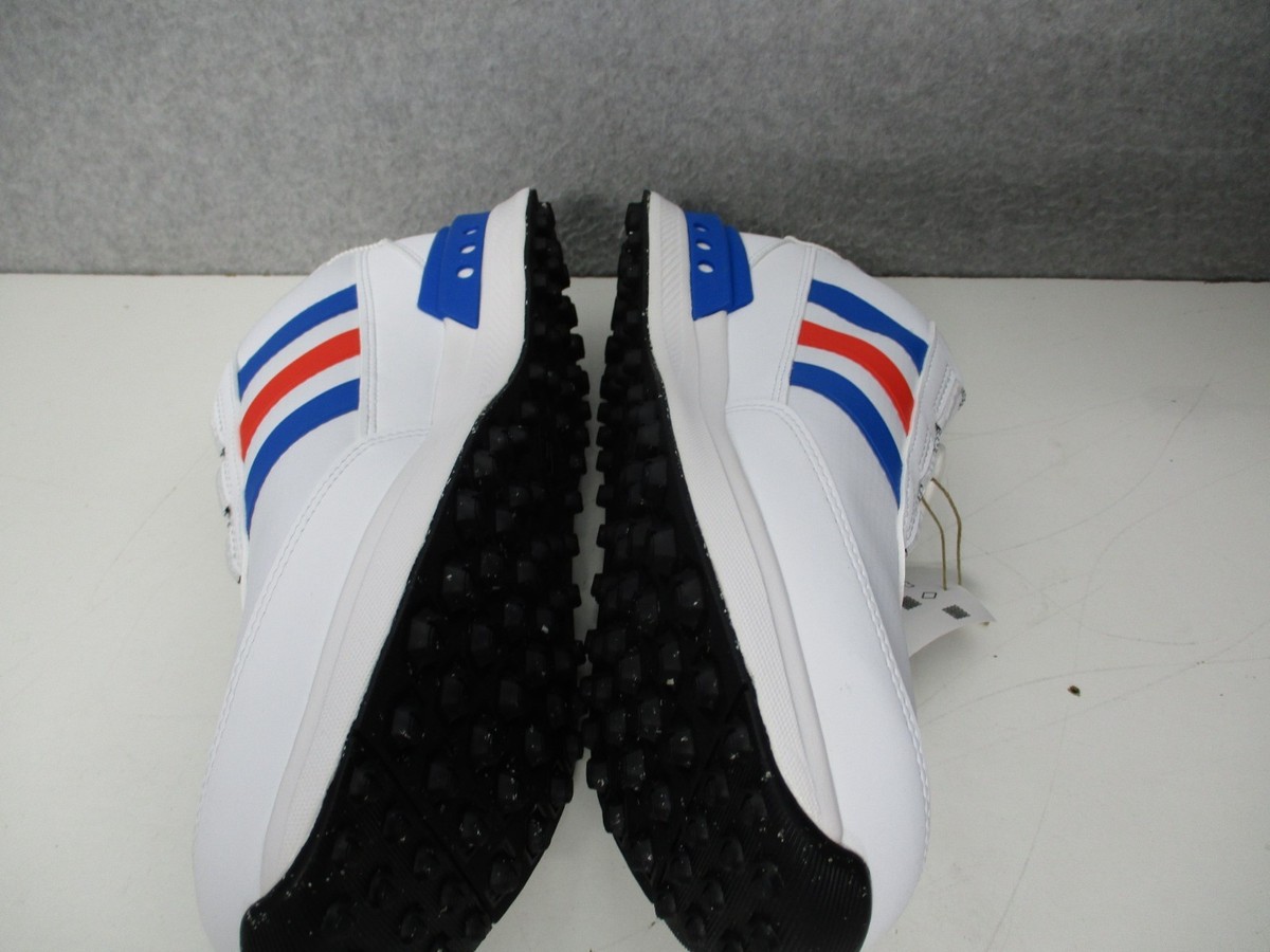 Adidas S2G SL Boa 24 Mens Sz 11.5 White Blue Golf Shoes Quick Lace